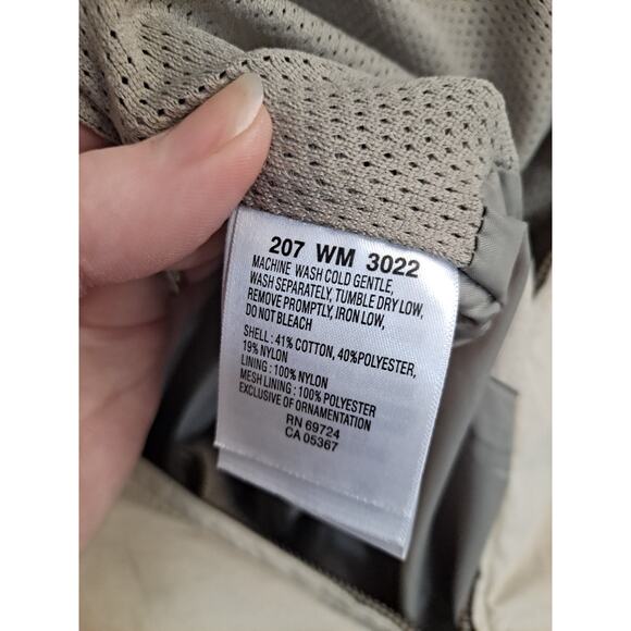 Columbia Mens Tan Poly-Cotton-Nylon Mesh Lining Zipper Long Sleeve Jacket Size M - Picture 8 of 10